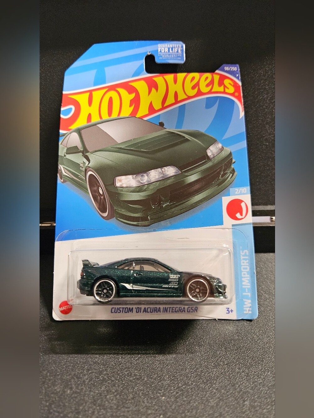 Hot Wheels Metallic Emerald Green Custom 2001 Acura Integra GSR J-Imports
